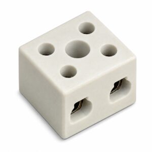 Deligo 15A 2 Pole Porcelain Connector Block - CP152
