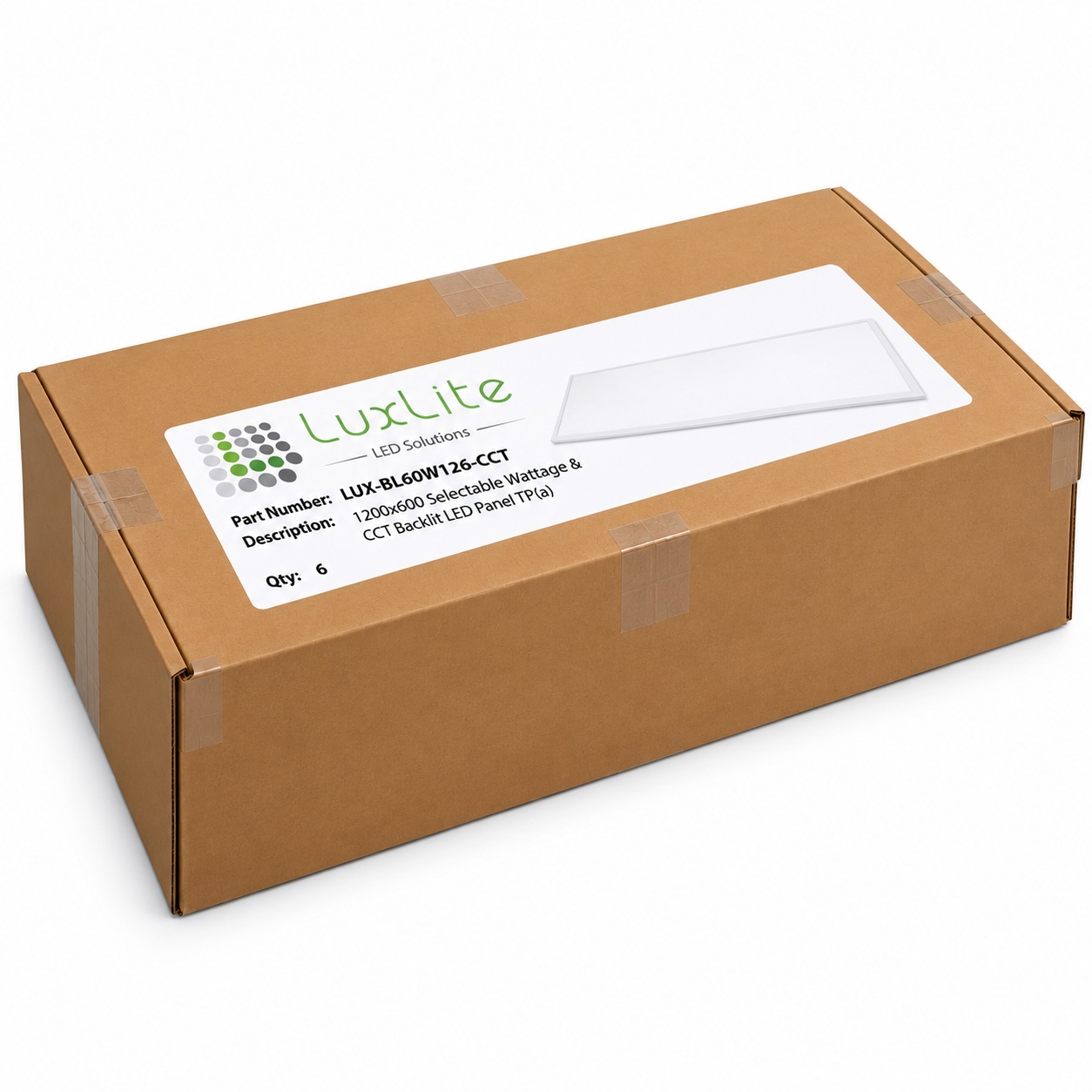 Luxlite 1200x600 Selectable Wattage & CCT Backlit LED Panel TP(a) (Pack of 6) - LUX-BL60W126-CCT-6 - Image 9