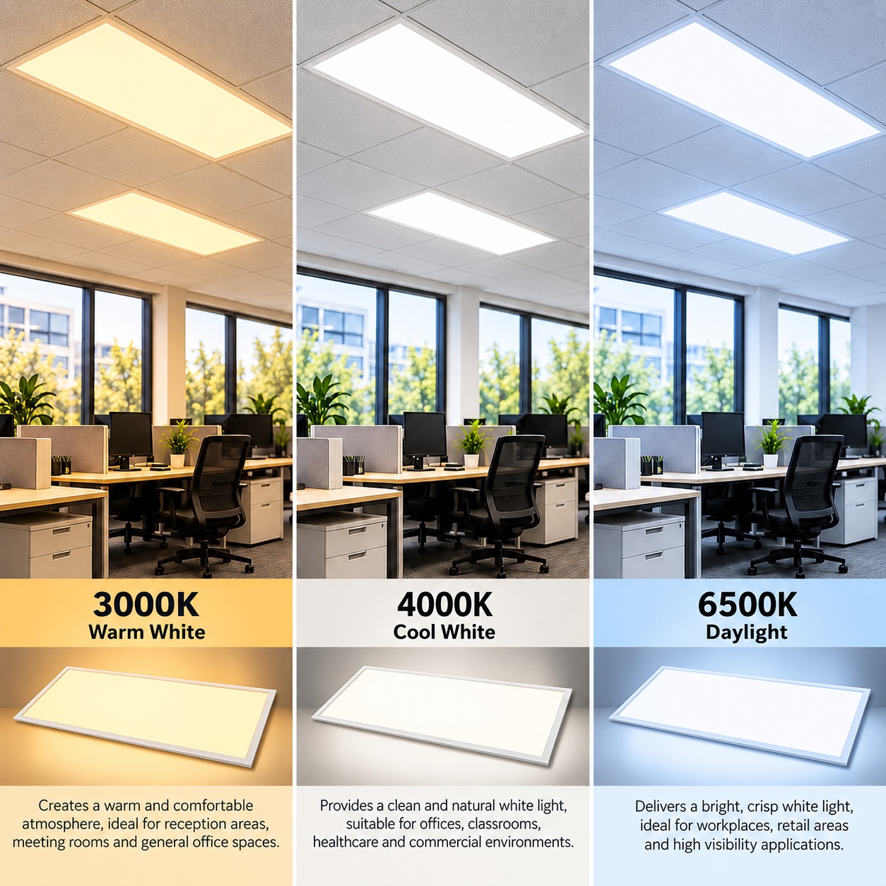 Luxlite 1200x600 Selectable Wattage & CCT Backlit LED Panel TP(a) - LUX-BL60W126-CCT - Image 6