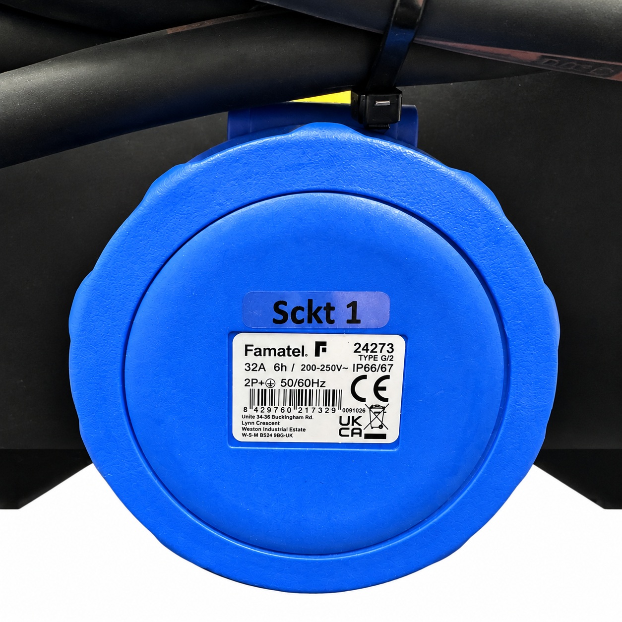 Famatel 32A 240V 4-Way Portable Power Distribution Box with RCBO Protection - SPHRB1084 - Image 2