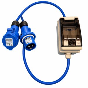 TEW MID 45A Portable Electricity Meter c/w 230V 16A 1m Cable IP67 Plug & Coupler - TEWMID230V16AIP67
