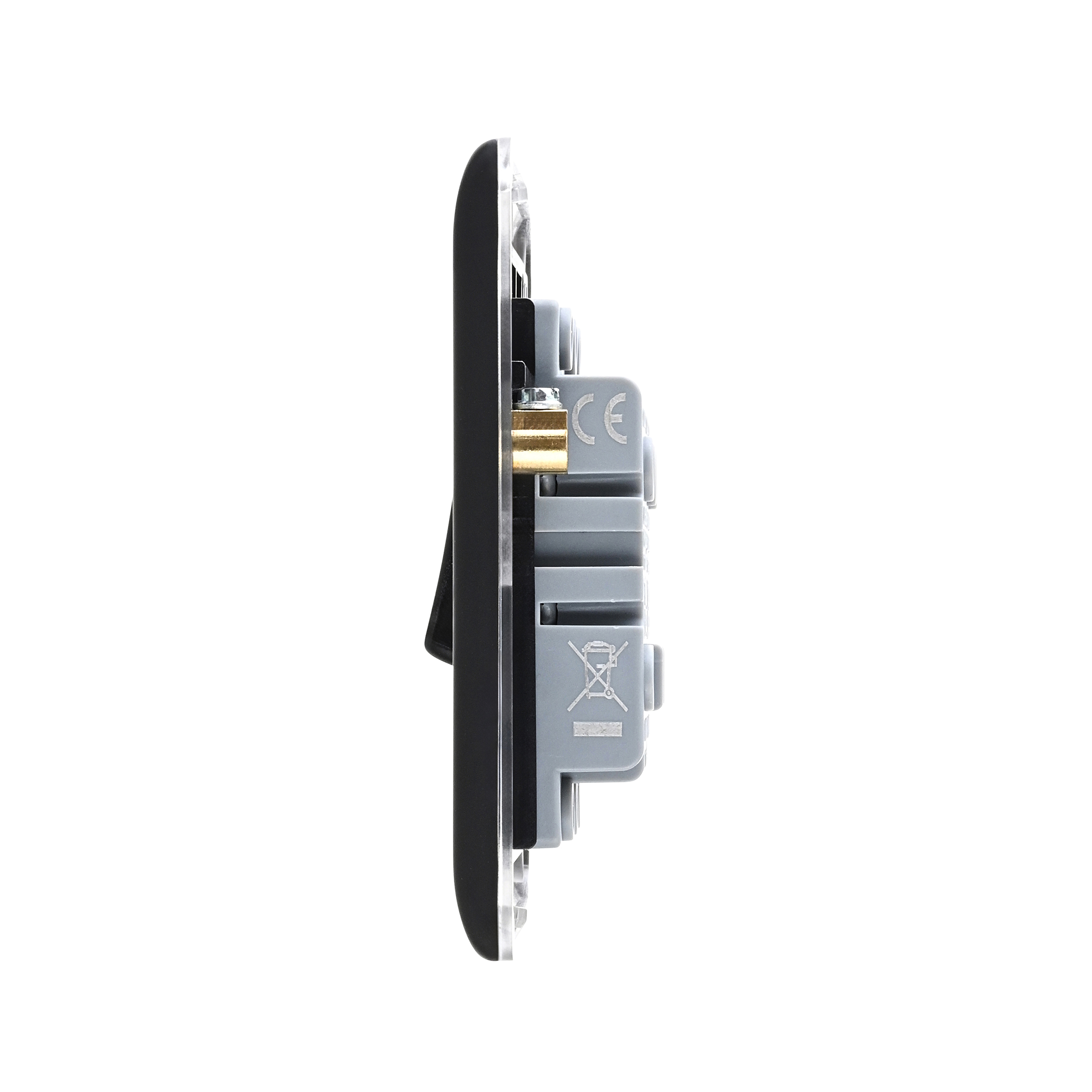 Saxby Raised Screwed 10AX 3G 2-Way Switch Matt Black With Black Insert - RS103BLB - Image 6