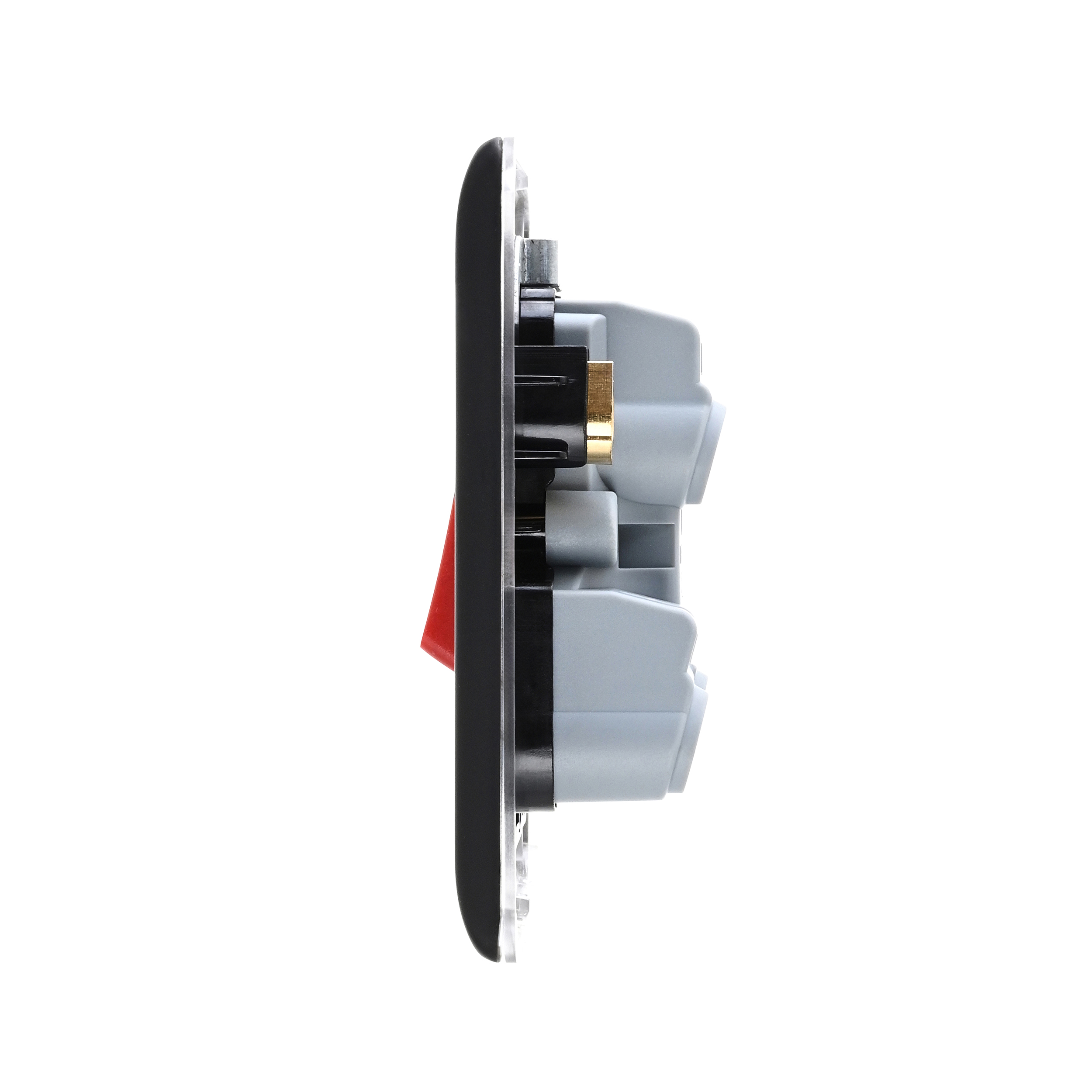 Saxby Raised Screwed 45A 1G DP Switch with Neon Matt Black With Black Insert - RS553BLB - Image 6
